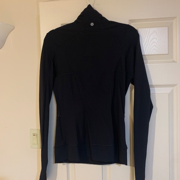 LuLu Lemon Black Zip Jacket sz 8 - Picture 7 of 8